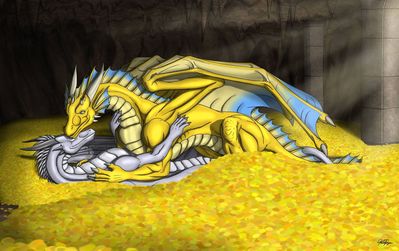 Dragoniade and Sil'vah (Dragon) - Treasures of Love (Censored)
Commission done by [url=http://http://targonreddragon.deviantart.com/]Kevin Dragon[/url]
Keywords: KevinDragon;Dragoniade Dragon;Silvah Dragon